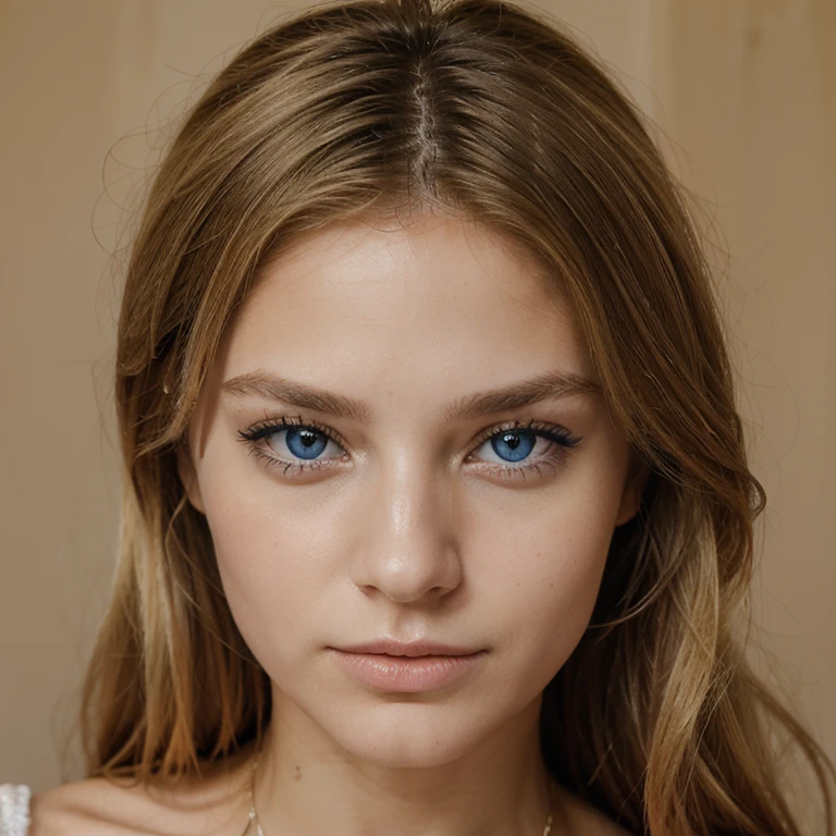 best quality, portrait visage femme 25 ans, blonde, yeux bleus