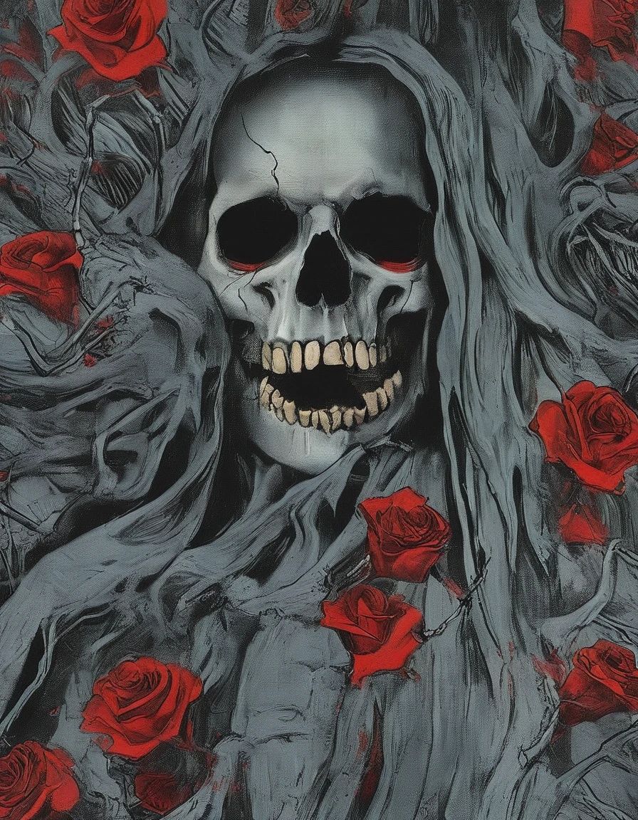 "(best quality,highres),ultra-detailed,realistic,professional,portraits,drama color scheme,woman,beautiful detailed eyes,beautiful detailed lips,extremely detailed eyes and face,dark hair,expressive facial expression,intense gaze,photographer,horror,poster,bold lines,hyper detailed" (highres,realistic) horror tattoo art, skull girl, detailed tattoos, dark and eerie ambiance, vibrant colors, intricate linework and shading, creepy atmosphere, gothic theme, haunted expression, macabre beauty, (sinister, haunting) eyes, (ominous, mysterious) background, (grim, foreboding) atmosphere, (sharp, jagged) teeth, (elegant, flowing) hair, (gruesome, intricate) skull, (sinister, haunting) flowers, (distressed, worn-out) textures, (ominous, flickering) candlelight, (bloodcurdling, chilling) details, (hauntingly, hauntingly) realistic, (unsettling, unsettling) shadows, (ghastly, haunting) apparitions, (macabre, dark) art style, (grim, eerie) aesthetic, (unsettling, bone-chilling) composition, (spooky, supernatural) elements, (dreadful, horrifying) visage, (frightening, spine-tingling) aura, (sinister, haunting) symbolism, (dark, gothic) undertones, (mysterious, haunting) expressions, (ominous, eerie) presence, (haunting, otherworldly) vibes.