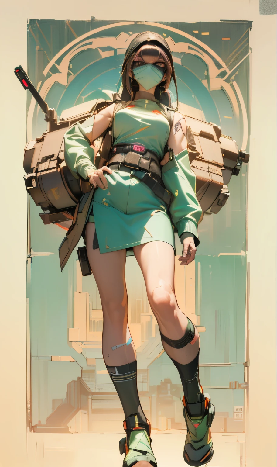 (best quality,4k,8k,highres,masterpiece:1.2),ultra-detailed,(realistic,photorealistic,photo-realistic:1.37),cyberpunk hero,mecha style, machine hands, futuristic goggles, digital implants, glowing tattoos, neon-lit cityscape, high-tech weaponry, augmented reality interface, chromatic color scheme, dynamic lighting