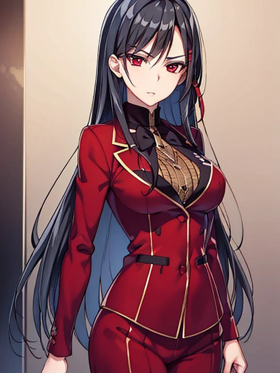 a woman in red ,black hair, red eyes, classroom
masterpeace, best quality, (extremely detailed CG:1.4), highly detailed faces