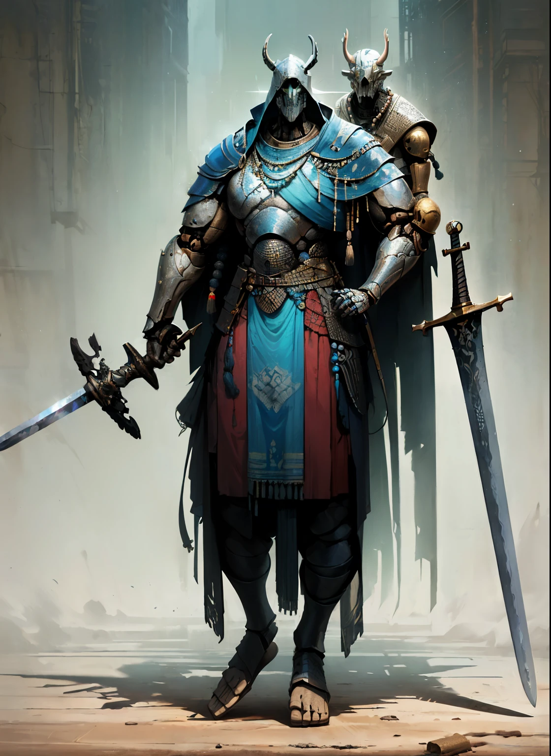 Perfect Proportions, Anatomically correct, (Head to Toe: 2.0), (Full body image: 2.0), alone, (Artificial human world: 1.6), highly stylized, Deviant art, masterpiece, Very detailed, fine grain, expressive fine grain, Detailed pupil, Futuristic, ((1950s Fantasy)), ((Knight in Black, BlackKnight)), Rubber Gloss, (Wai Lian Wei:1.4), High heel boots, Full body image, Full Body Shot, nvInkpunk, professional photograph of alexander_skarsgard, Tassel, big beads, (大きなTassel), cyber punk, Inkpunk, Paint Tray, Ink splash, (Action pose:1.0), ((Holding the Sword)), pale rider, Apocalypse,