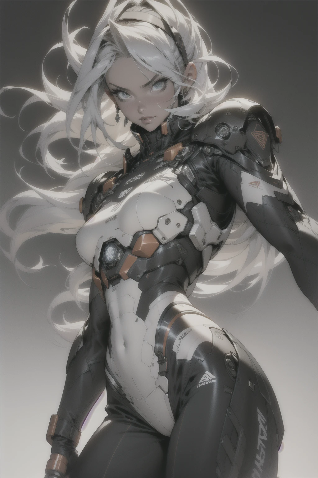 (((adult woman))), ((Best quality)), ((masterpiece)), (detailed: 1.4), (Absurd), 35-year-old adult woman warrior with micro thong in the style of Simon Bisley, 2 piece clothing, long white hair, tattoo on the arms, cybernetic hand, pastel, centered, scale to fit the dimensions, HDR (High Dynamic Range),Ray Tracing,NVIDIA RTX,Super-Resolution,Unreal 5,Subsurface dispersion, PBR texture, Post-processing, Anisotropic filtering, Depth of field, Maximum clarity and sharpness, Multilayer textures, Albedo and specular maps, Surface shading, Accurate simulation of light-material interaction, Perfect proportions, Octane Render, Two-tone lighting, Wide aperture, Low ISO, White balance, Rule of thirds, 8K RAW