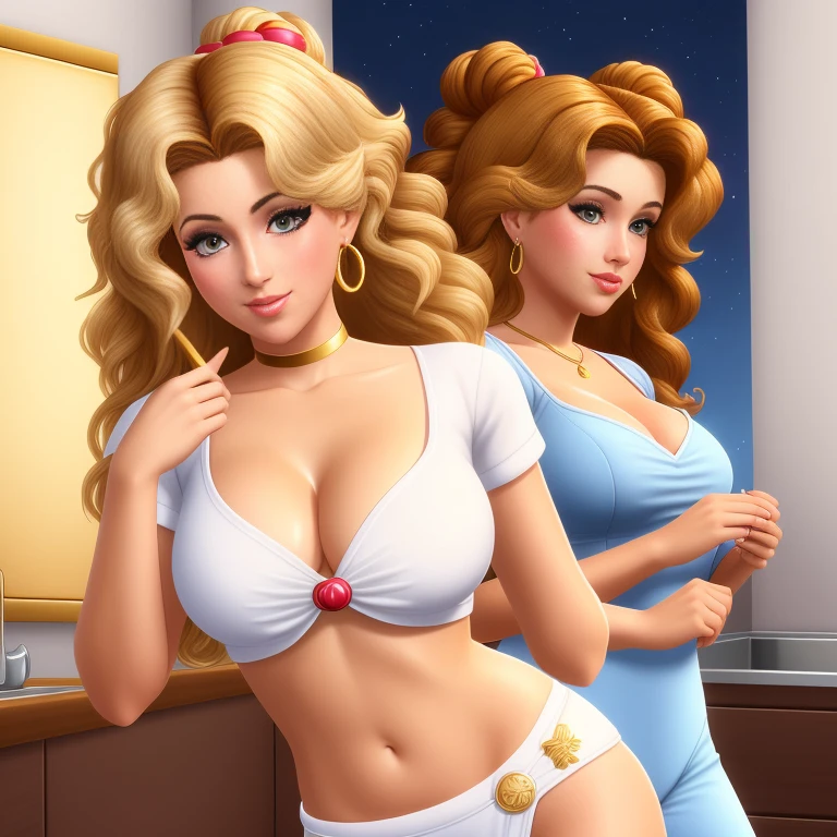 (best quality,4k,8k,high res,masterpiece:1.2),ultra-detailed, photorealistic, full body shot,golden bronde curly hair,Mature and beautiful, realistic portrayal:1.2 Sailor Moon (in the style of the Sims 4), posing as if she’s in a professional photoshoot, tanned, eating Pork Buns & Sushi Beautifully photographed, extreme close-up, dramatic angle, hi-key lighting, 