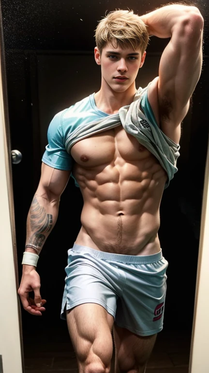 Justin Bieber Young Guys Lovers, Twenty year old rugby players have athletic bodies in the men's locker room, Caresses kisses , glare on bodies, beads of sweat, thong panties, large voluminous elastic curvy buttocks naked, posing, Offering Yourself, erotic, Tempting