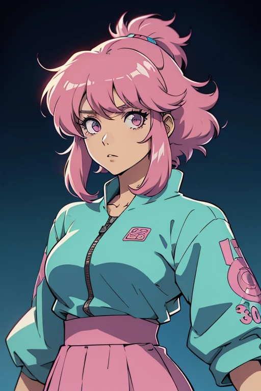 oc de un anime de los 80, niebla anime de los 80, static like an 80's anime, 1980 \(estilo\),action anime,chaqueta negra,ropa por dentro camisa blanca, chico joven, pelo negro