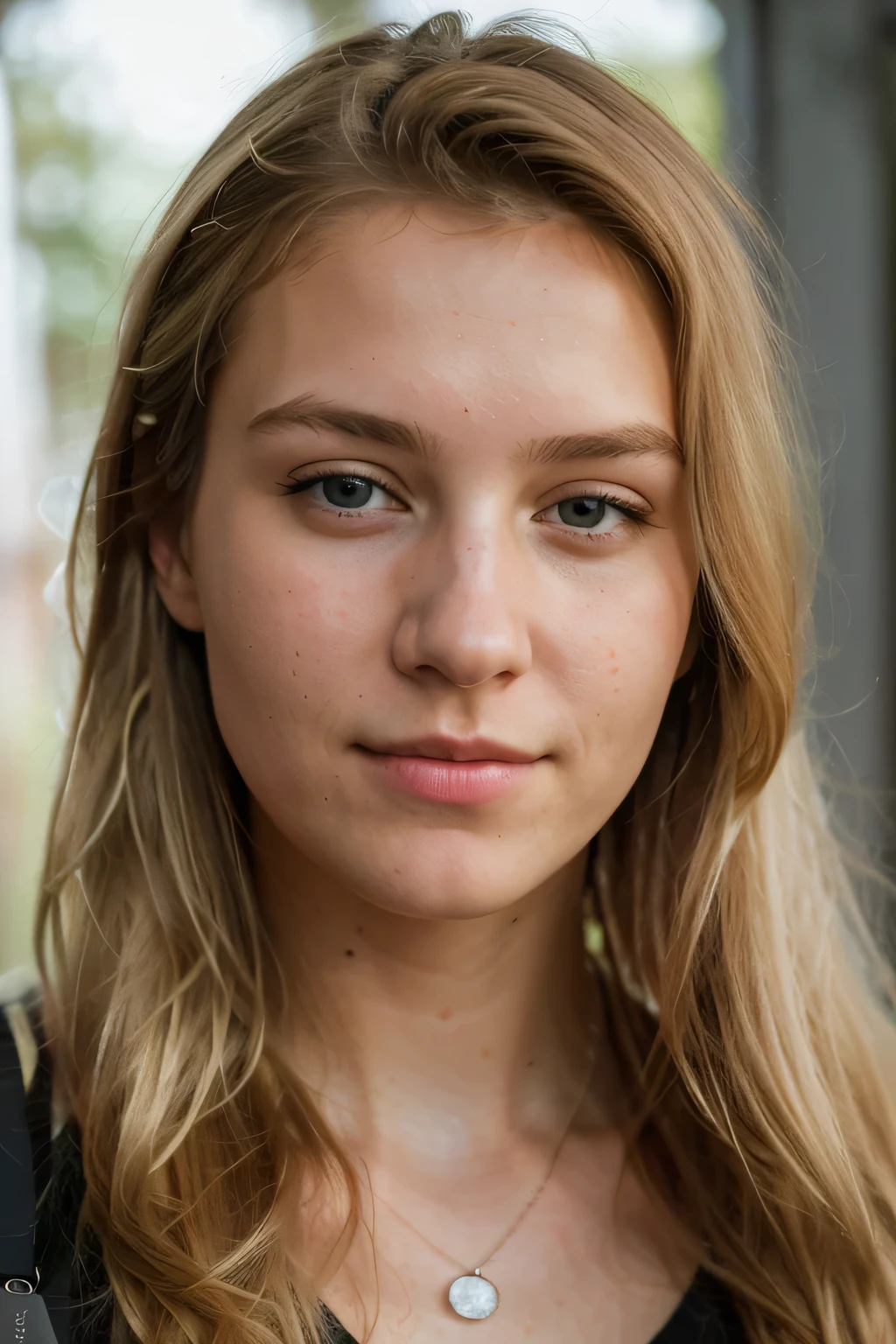 realistisches Foto, a realistisches Foto of 18yo Girl wearing leggings, blondes langes Haar, close up of the face, front view, (1 girl), (extrem detailliertes CG Unity 8k-Hintergrundbild), Photo of the most beautiful work of art in the world, professional majestic (Fotografie von Steve McCurry), 8k uhd, dslr, sanfte Beleuchtung, good quality, Filmkorn, Fujifilm XT3 scharfer Fokus, f 5.6, hohe Detailgenauigkeit, scharfer Fokus, dramatisch, (Betrachter betrachten:1.2), (detailed students:1.3), (natural light),