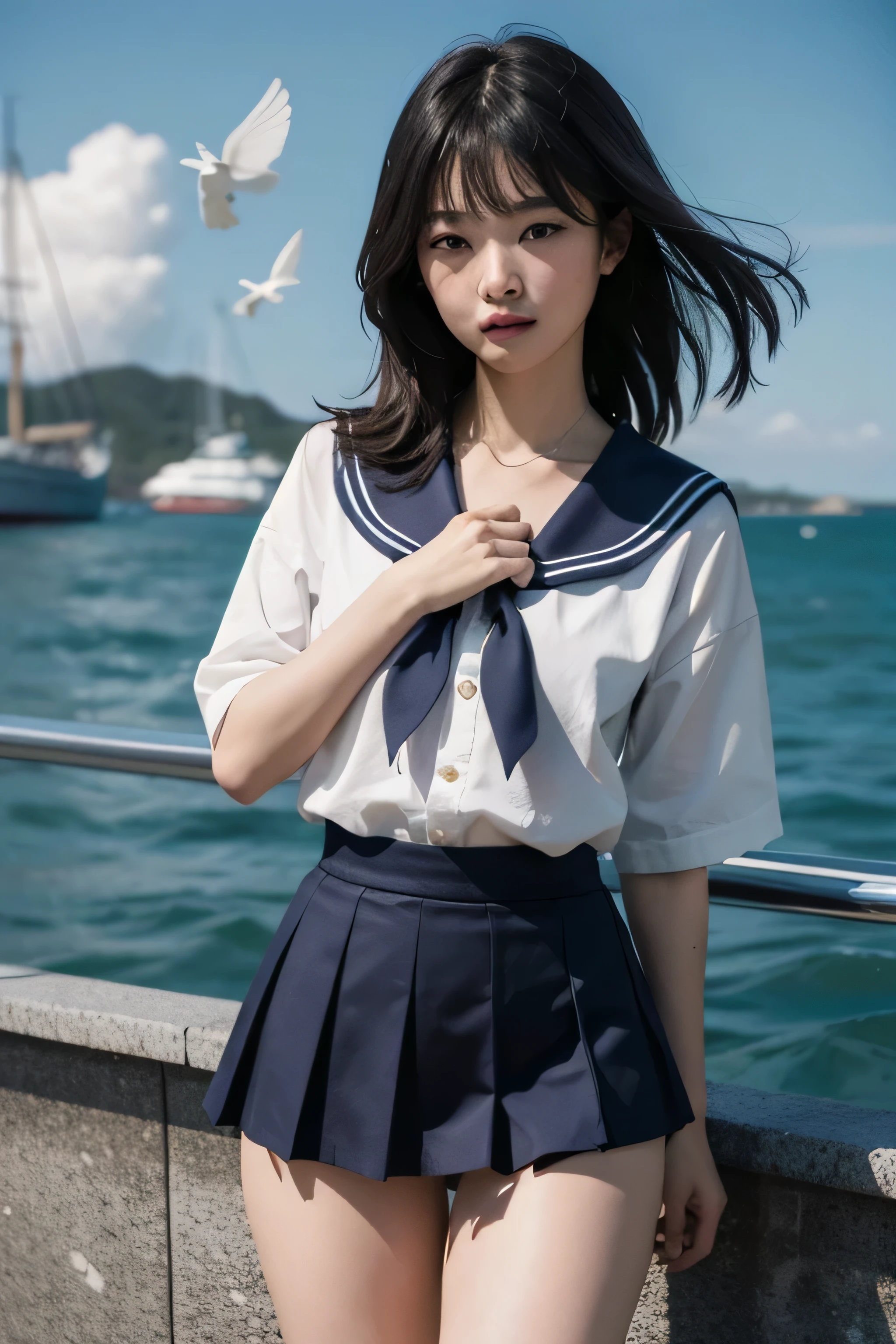 Sailor suit、Embarrassing、One beautiful woman、Detailed face、Good move、Thin legs、(flying debris, highest quality:1.2), 8k, Official Art, chest、cute、can see your pants、Pulling on skirt、 planet, Trending on cgstation, extrasolar planet, Official Art, mar planet,  Sakimi-chan, Five Fingers Photos&#39;Body of, Ezvian everywhere、Sailor suitの美しさ、Cool look、 (masterpiece) (highest quality) (Get used to it) (8k) (Cinema Lighting) (Sharp focus) (complicated)Black Hair、、、Laughter、Incredibly stupid, (beautiful girl, cute face, Turn back, Gold decoration in hair、naked、Close up of chest, Gardenia, Viola family, space , Observe the audience, Film Grain, chromatic aberration,  sharp focus, Face Light, Dynamic Lighting, Cinema Lighting, Get used to itな目と顔, (cute tie、1:1.2)、(((Delicate gold stiletto heels)))、(((All naked)))、(((Gold Pin Heels)))、(((All naked)))、An exciting atmosphere,Dynamic pose, (((Pink Vagina)))、(((Open vagina)))、(((Moderately large open vagina)))　Insert the penis into the vagina and perform piston movements　Please put earrings on your ears　Look down　Faces to come　can&#39;I can&#39;t stand the expression　My lower body is soaked　(((During sex)))、(((Inserting the penis into the vagina)))、(((Moderately large open vagina))) 、(((Insert the penis into the vagina and perform piston movements)))、(((Inserting genitals into the vagina))　 Compensate