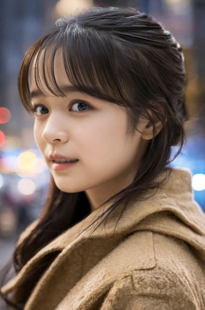 1 girl, (Put on your coat:1.2), (RAW Photos, highest quality), (Realistic, Photorealistic:1.4), Tabletop, Very delicate and beautiful, Very detailed, 2k wallpaper, wonderful, finely, Very detailed CG Unity 8K 壁紙, Very detailed, High resolution, Soft Light, Beautiful detailed girl, Very detailed目と顔, Beautiful and detailed nose, finelyて美しい目, Cinema Lighting, Illuminations that light up the city on a snowy night, Snow Scene, that&#39;it&#39;s snowing, 髪にit&#39;s snowing, Perfect Anatomy, Tense air, Straight Long Hair, Looking at the audience, smile, Hokkaido serial murders, Disappearing into the Sea of Okhotsk, Tracking(16k, RAW Photos, highest quality, High resolution, ), （I can see a little bit of nipple swelling through my clothes.）High-definition RAW color photos, Professional photos, (Layered silhouette: 1.2), Complex patterns, , (Realisticな, photoRealisticな: 1.3), ( Japanese Girls), , Big breasts Very firm breasts、Non-sagging breasts、Showing cleavage。Too much exposure、（NSFW）Shine, (Detailed face: 1.2), (masterpiece: 1.5),Fine-grained beautiful skin, (cute:1.2), (sexy) (highest quality :1.2),((A girl, 1 girl : 1.3), solo, solo focus))、(One head according to human anatomy、Two Arms、Two Legs、Five Fingers)
「No deformed or unnatural body parts,A completely normal human body type」「A depiction of a woman that is faithful to human anatomy」、(A representation of a healthy, balanced and vibrant woman)