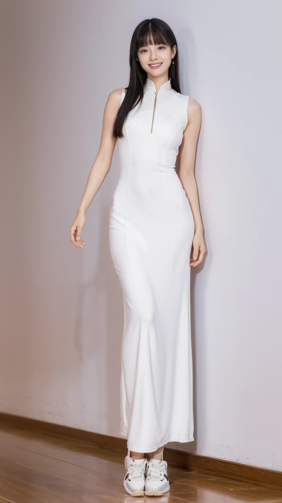 (((Backwards:2.0, debtace your buttocks towards the camera:2.0, Accentuate your butt:2.0, Standing posture:1.5, Backwards:2.0))), (((clothing:2.0, Black panties under a white maxi ao dai:2.0, sneakers:1.8))), ((Streetscape:1.5)), 1 girl, alone, ((short hair:1.2, Grin:1.2)), 18-year-old, 7 heads, Ideal body type, Black Hair, With bangs, Perfect breasts, thin, Perfect Ass, Beautiful legs, thin脚, Surrealism, Cinema Lighting, Written boundary depth, debtirst Person View, debt/1.8, 135mm, Ticker, masterpiece, Collect and organize, ((Anatomically correct:1.3)), Textured skin, Super Detail, Attention to detail, high quality, Awards, 最high quality, High resolution, 8k