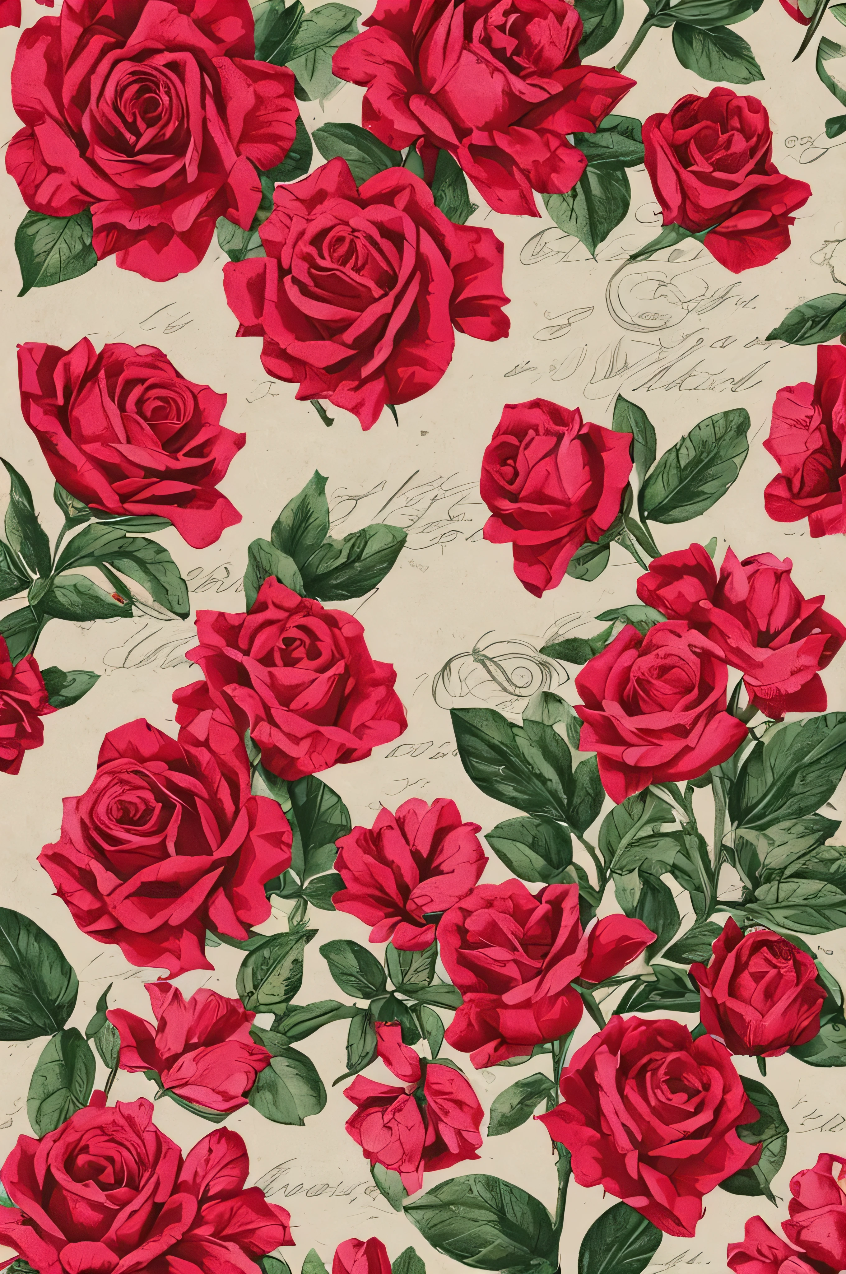 Create a vintage and romantic print for Valentine&#39;s Day
