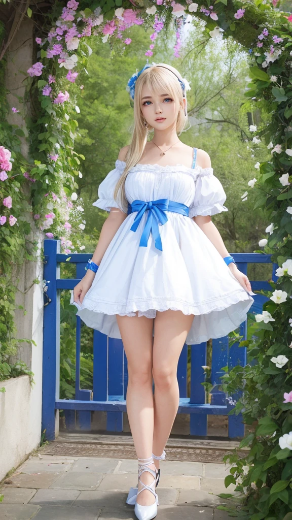 Marie Rose, olhos azuis claros, (melhor qualidade, ultra-detalhado), (realista:1.37), rosto lindo e detalhado, textura ultra-realista, rosto delicado, corpo delicado, batom vermelho, cores brilhantes. High definition, 8k. athletic body,
