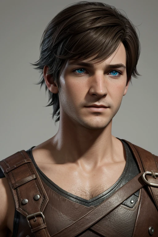 100% frontal view, ''100% frontal view",Portrait, Clean Face,young adult, man ,Androgyny, similar to Hiccup on how to train your dragon,Richard Speight Jr. eyes, ((perfect eyes)), final fantasy, queixo definido, Arabic Traits, White background