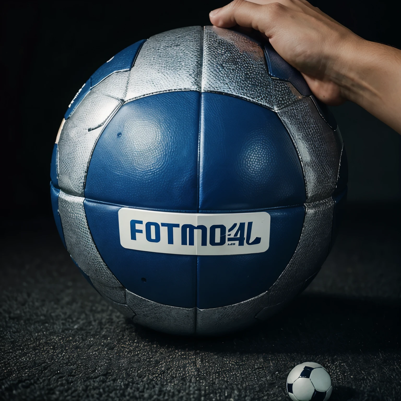 A football with icons of social media apps and mobile Ultra 6k resolution.