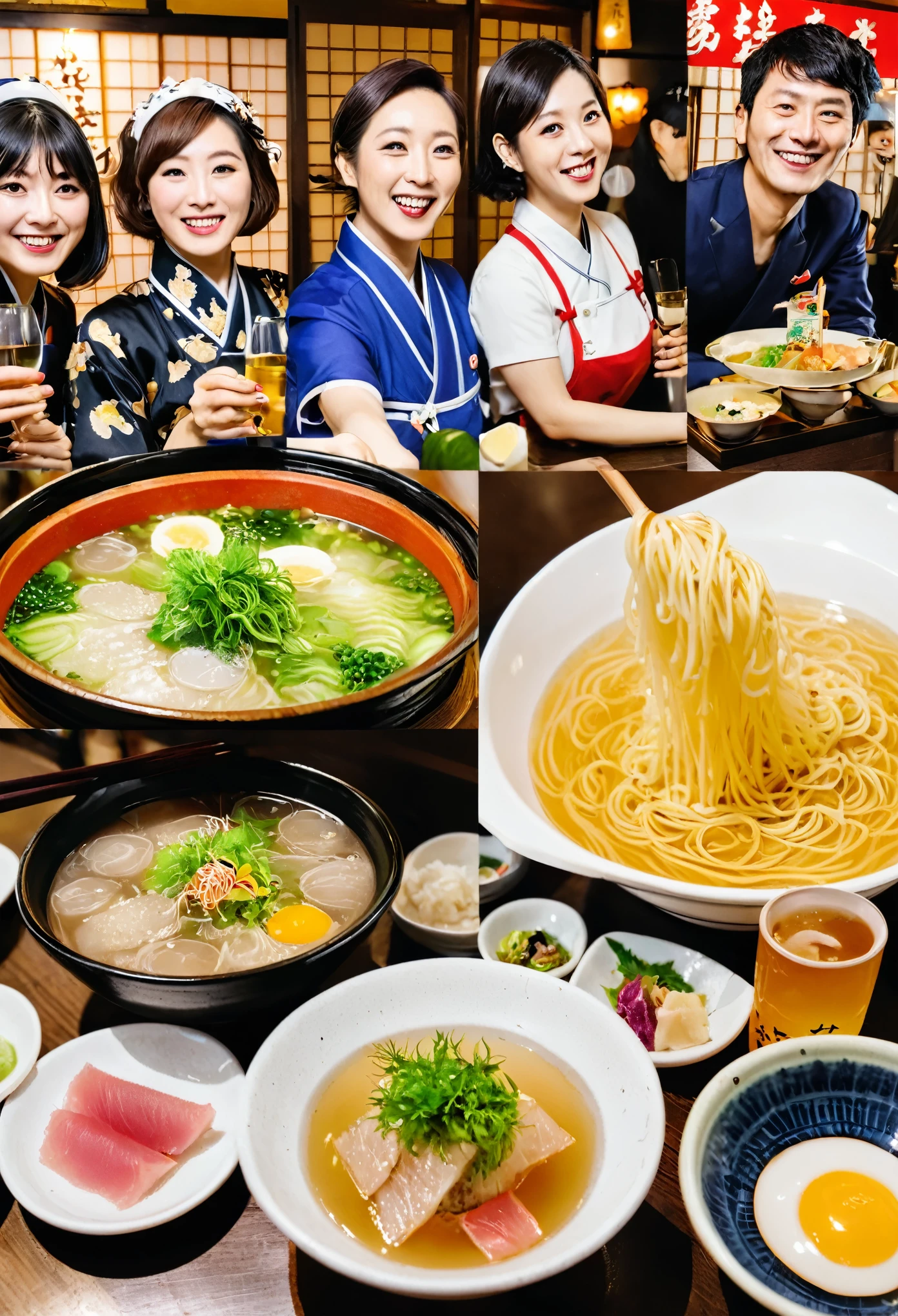 Izakaya、prosperous、Everyone seems to be having fun、counter、landlady