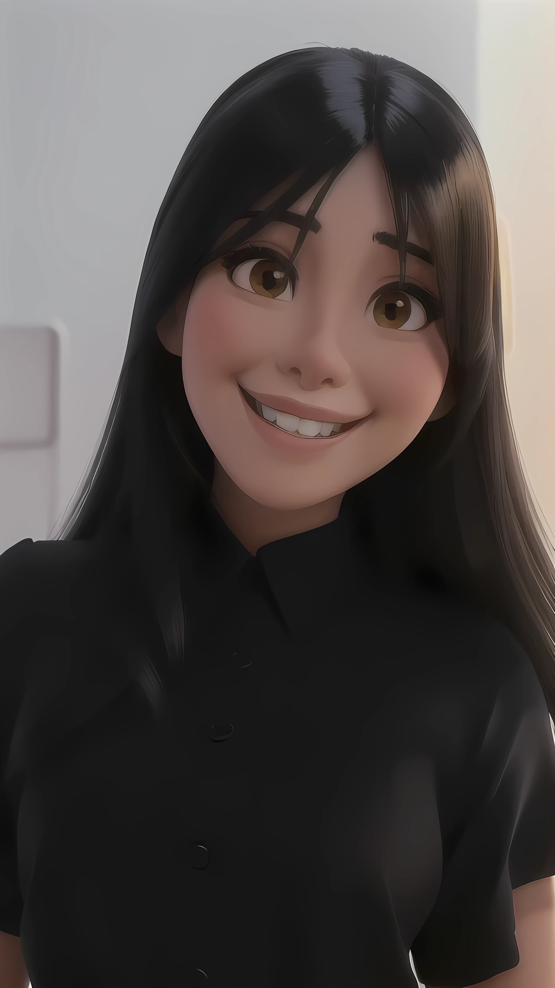 mulher com longos cabelos pretos e camisa preta, Alanis Guillen, mai anh tran, cindy avelino, olhando diretamente, foto de perfil com headshot, Julia Fontes, foto de perfil profissional, , retrato de perfil, nivanh chanthara, headshot, sorrindo levemente, gema chen