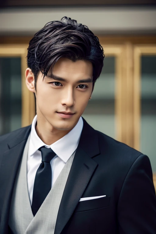 Handsome man who looks good in a suit
