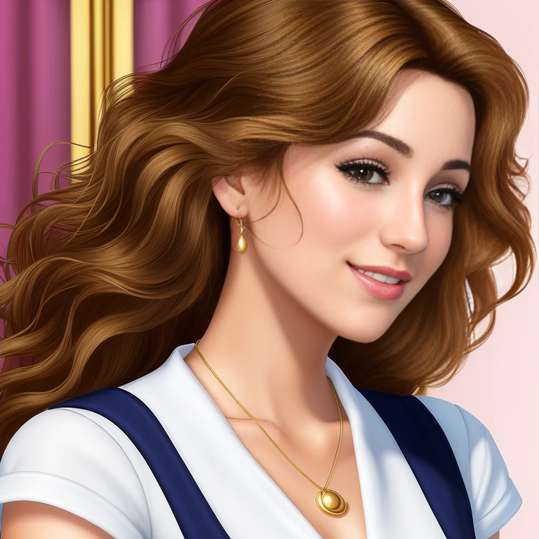 (best quality,4k,8k,high res,masterpiece:1.2),ultra-detailed, photorealistic, full body extremely long bronde curly hair,Mature and beautiful, realistic portrayal:1.2 Sailor Moon (in the style of the Sims 4), posing as if she’s in a professional photoshoot, beautiful smile, tanned, eating Pork Buns & Sushi Beautifully photographed, extreme close-up, dramatic angle, hi-key lighting, 