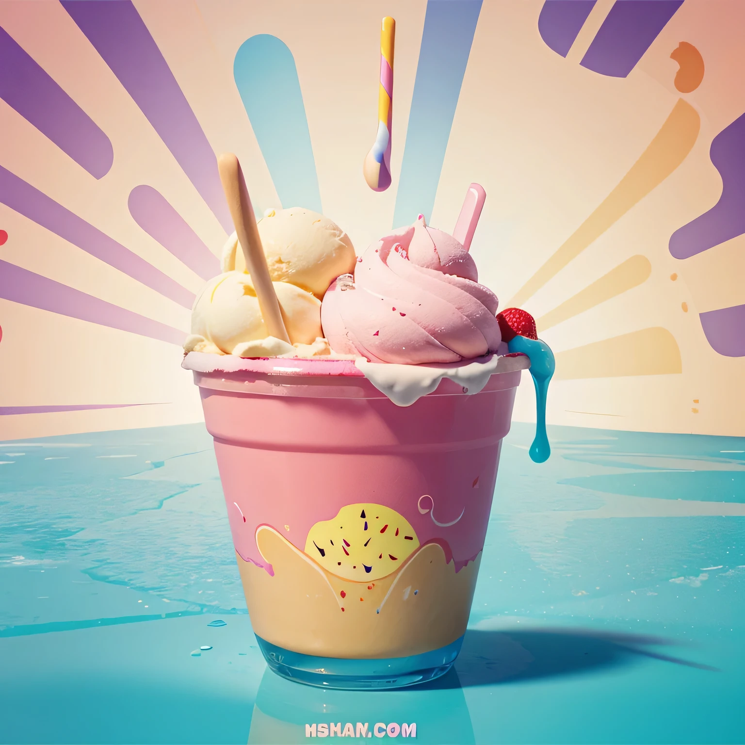 Ice cream music cartoon world