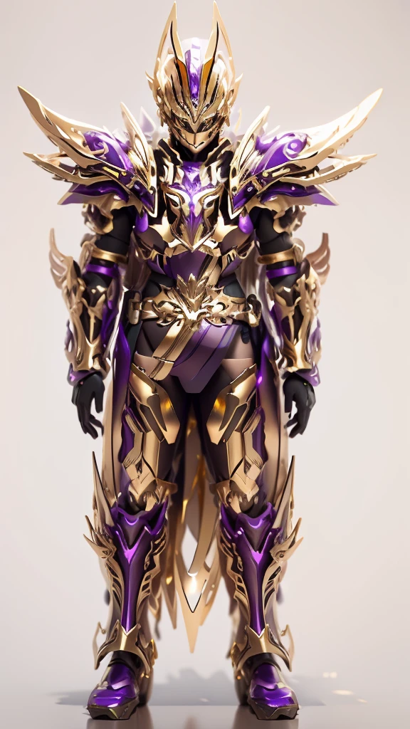 The color changes to gold and purple,Some gold and purple(Ensure its layering and armor texture,Gold as the main color)