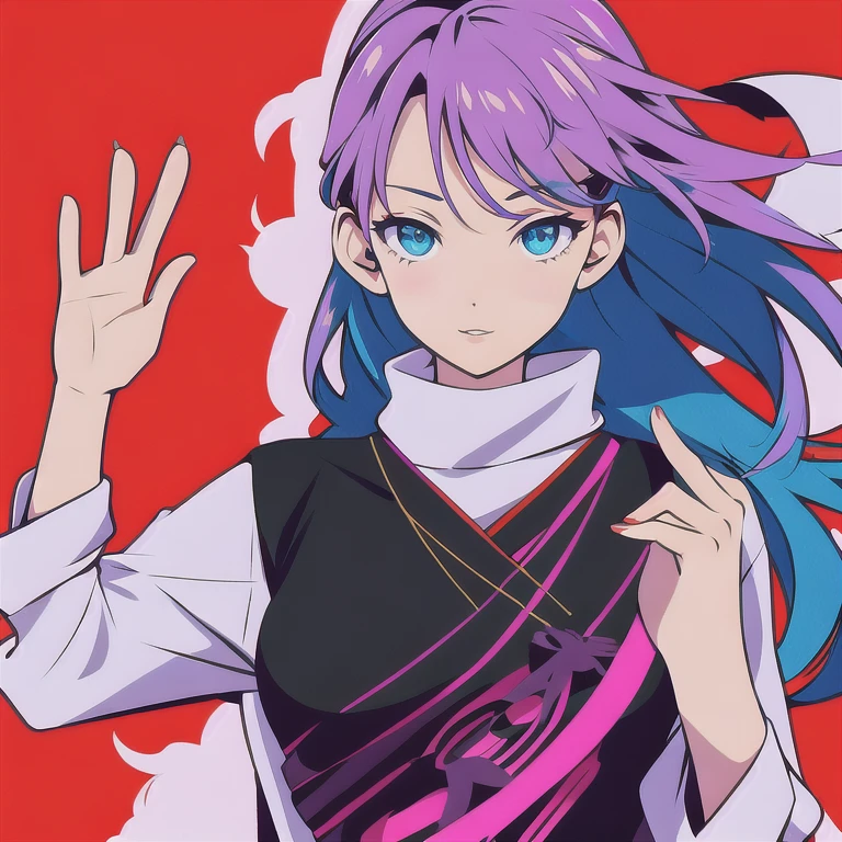 1girl, solo, circle bg