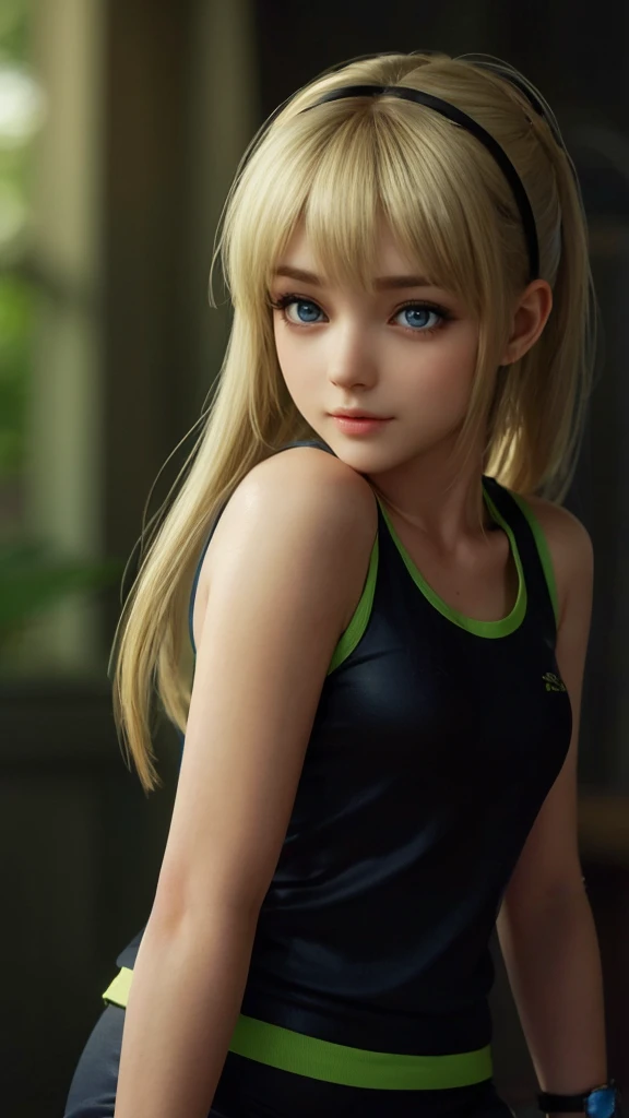 Marie Rose, olhos azuis claros, (melhor qualidade, ultra-detalhado), (realista:1.37), rosto lindo e detalhado, textura ultra-realista, rosto delicado, corpo delicado, batom vermelho, cores brilhantes. High definition, 8k. athletic body,
