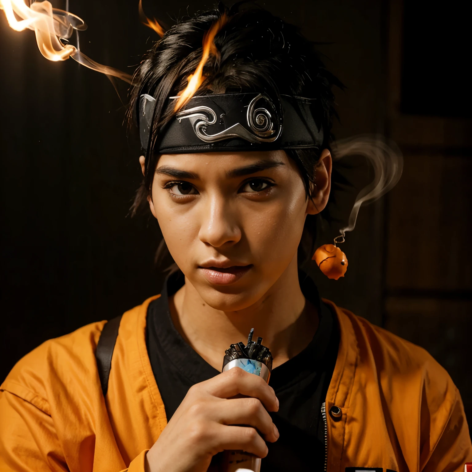 Naruto fumando charuto 