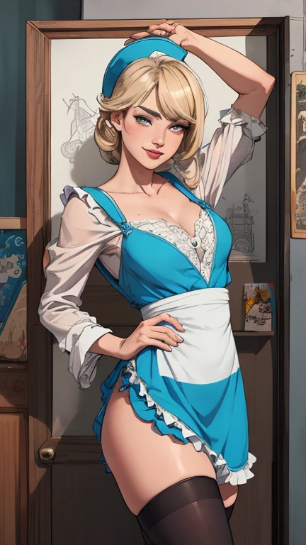 Personagem Yvonne Strahovski omagem de desenho animado de uma mulher .Ilustra??o estilo desenho animado, estilo de arte dos desenhos animados, estilo de arte dos desenhos animados, digital illustration style, design de personagens altamente detalhado, arte digital detalhada fofa, City fan art, Design de personagens de retrato, beautiful digital illustration, retrato de alta qualidade, Arte em quadrinhos, mulher jovem.  expression of sexual desire background Woman character atompunk style Fallout 4 Queen Anna of Arendelle with scars of war Cartoon image of a woman .Ilustra??o estilo desenho animado, estilo de arte dos desenhos animados, estilo de arte dos desenhos animados, digital illustration style, estilo atompunk design de personagens altamente detalhado, arte digital detalhada coragem, Forest fan art, Design de personagens de retrato, beautiful digital illustration, retrato de alta qualidade, Arte em quadrinhos, mulher jovem cabelo com transas lindas . Queen Anna of ArendelleBeautiful lined eyes Medium large bust and wonderful sexy clothes. image expression of sexual desire from waist to head illustration Queen Anne of Arendelle atompunk style Fallout 4essential_9, sessencial_8_acima, sessencial_7_acima, sessencial_6_acima, AliceWaifu in a magical murshroom world, magic particles, inclinando-se para frente, Bonitinho pose, medium breasts, cintura estreita, quadris largos, coxas grossas, cinematic, cara de safada, sorriso,  olhos azuis, Vestido azul, White pantyhose, apron, faixa de cabelo preta, loiro, estilo disney, olhando para o espectador, realista, Bonitinho, segurando um bolo,
paisagem detalhada, tiro de vaqueiro,
 