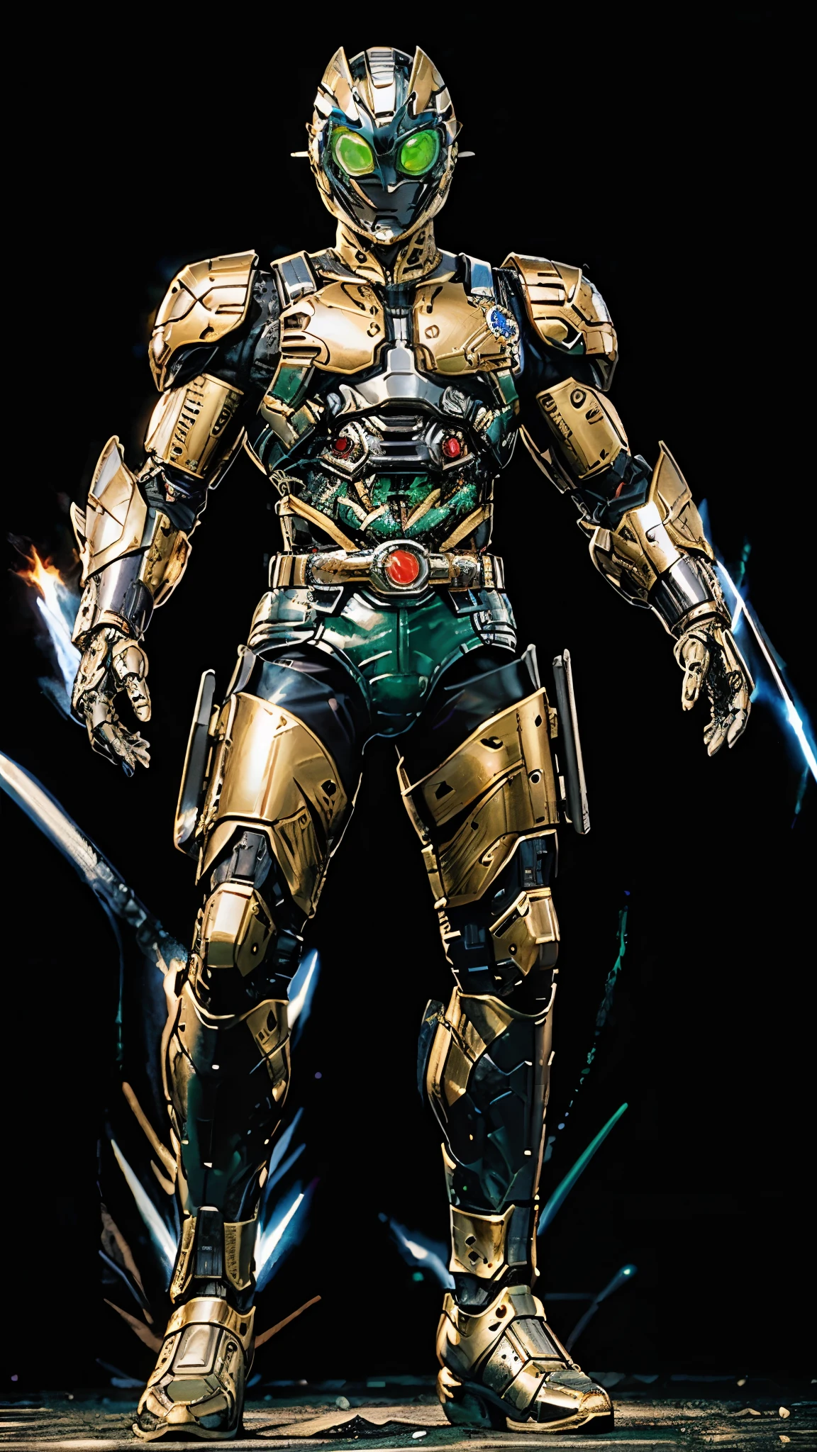 A man wearing a full-face helmet, a fantasy-style biomecha armored combat suit, green eyes, a composite layered chest armor, fully enclosed shoulder guards, matching arm and leg guards, the belt is adorned with dragon claw grasping orbs, primarily black with red accents, the design balances heavy with agility, a high-tech biological armor, concept inspired by dragons,stand on the top of a skyscraper in a futuristic sci-fi city, this character embodies a finely crafted fantasy-surreal style armored hero in anime style, exquisite and mature manga art style, ((male:1.5, element, plasma, energy)), metallic, real texture material, dramatic, high definition, best quality, highres, ultra-detailed, ultra-fine painting, extremely delicate, professional, perfect body proportions, golden ratio, anatomically correct, symmetrical face, extremely detailed eyes and face, high quality eyes, creativity, RAW photo, UHD, 32k, Natural light, cinematic lighting, masterpiece-anatomy-perfect, masterpiece:1.5