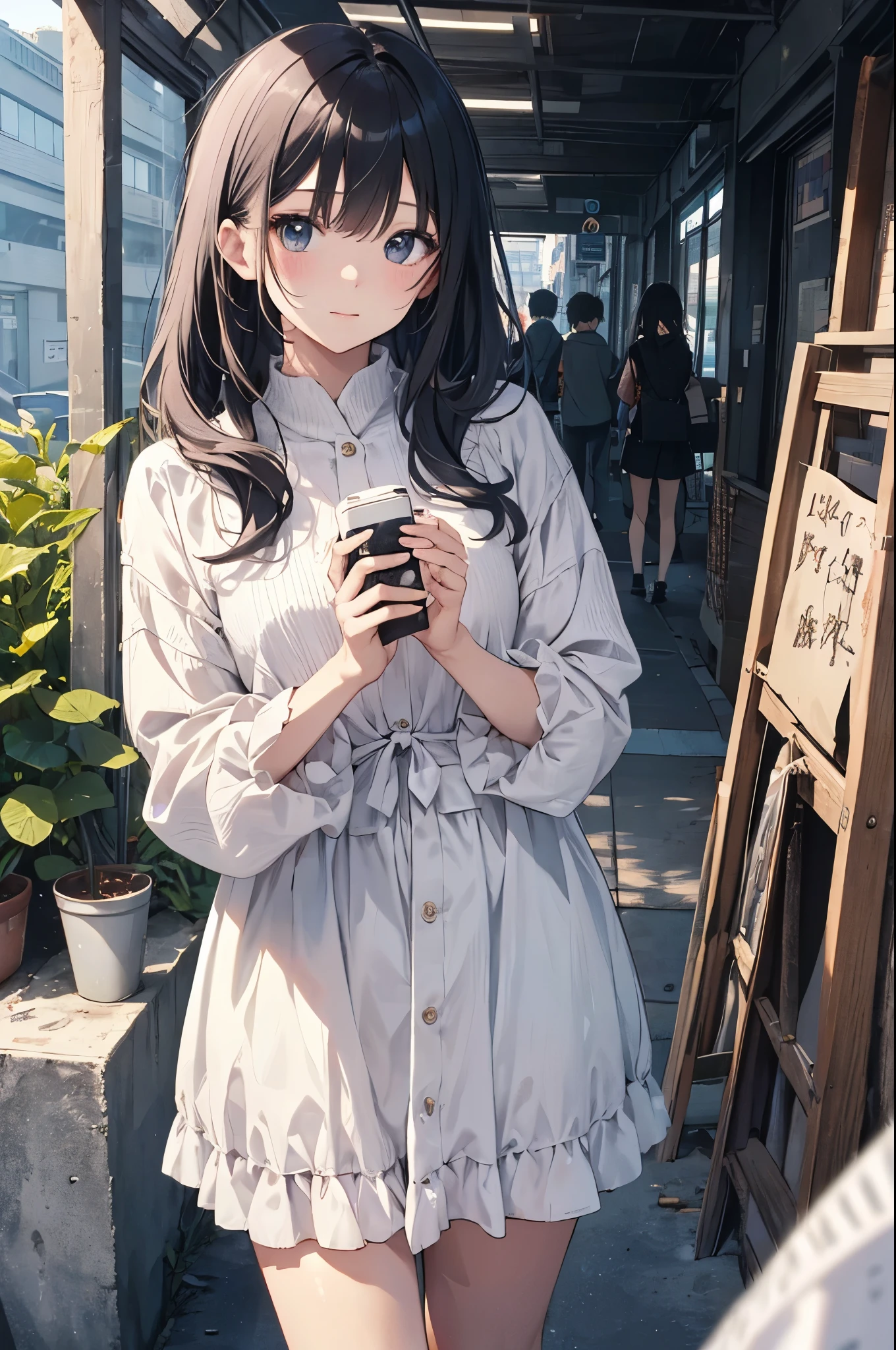 （Pretty sister:1.3）、(Super detailed)、Spring atmosphere、morning、Messy Hair、moisture、holiday