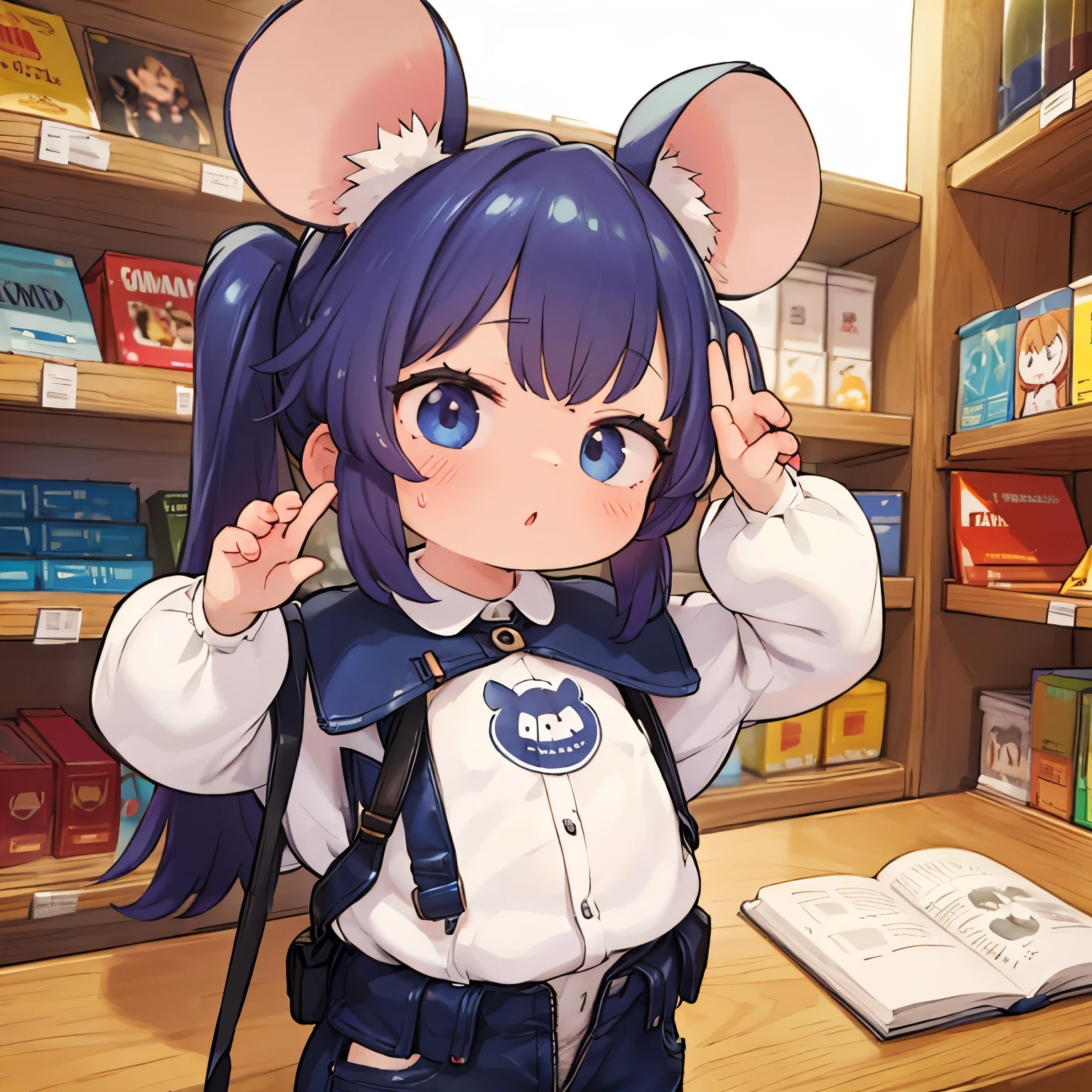 best quality, a girl, mouse cosplay