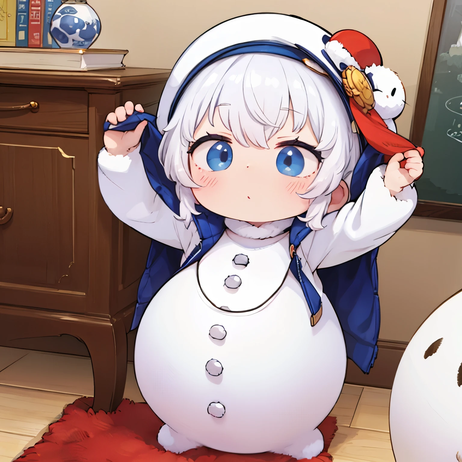 best quality, snowman cosplay