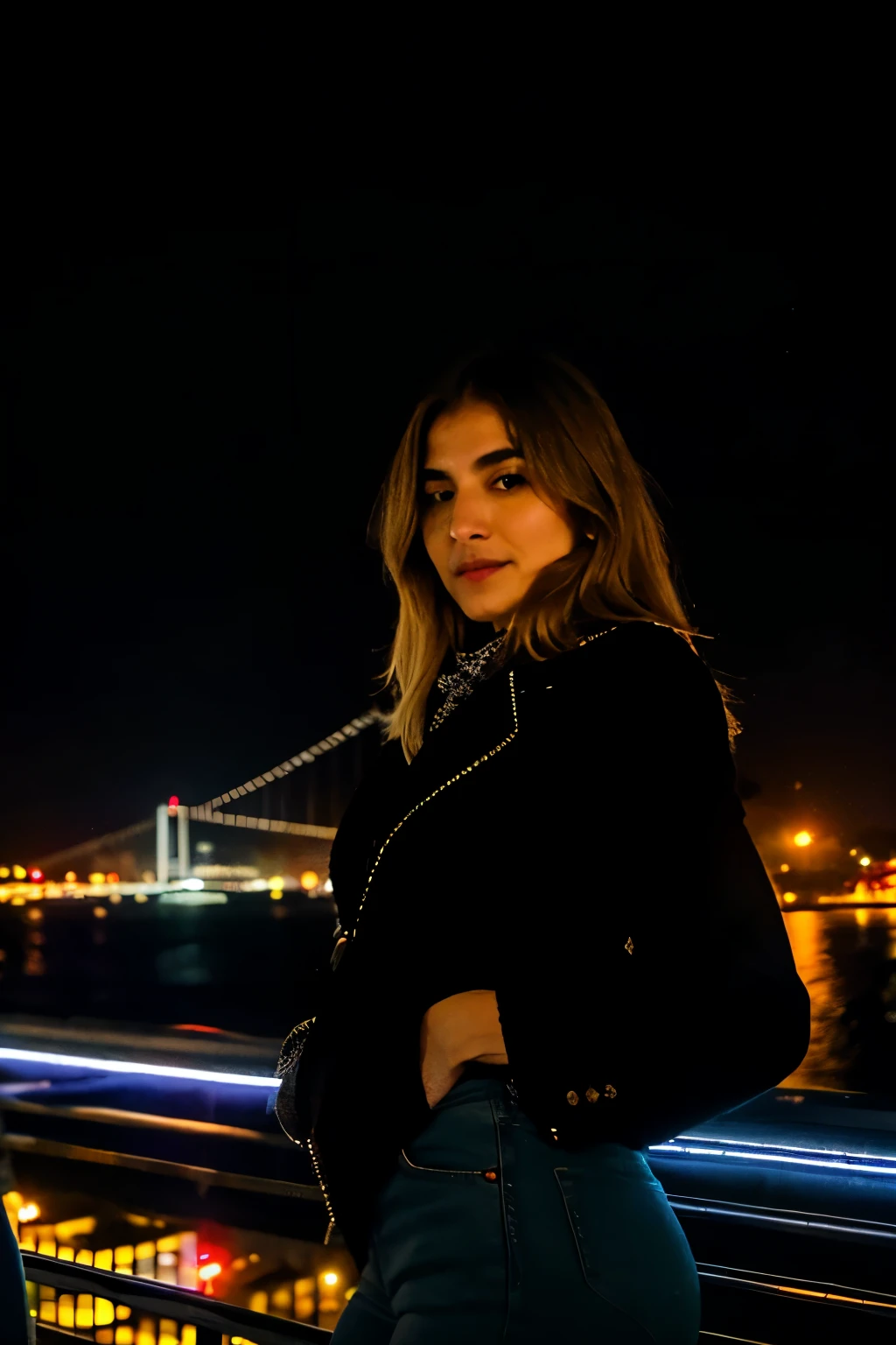 istanbul besiktas night photo , 8k,renkli,realistik