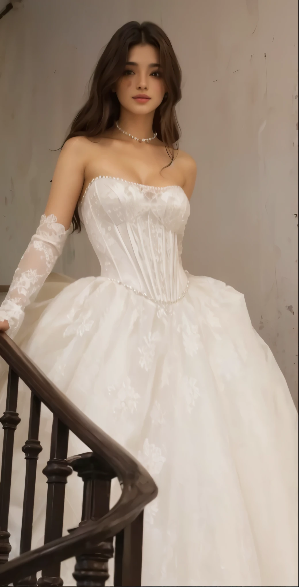 mulher bonita, mulher modelo, linda, modelo feminina, vestido de noiva, fotorrealista, ultrahd 