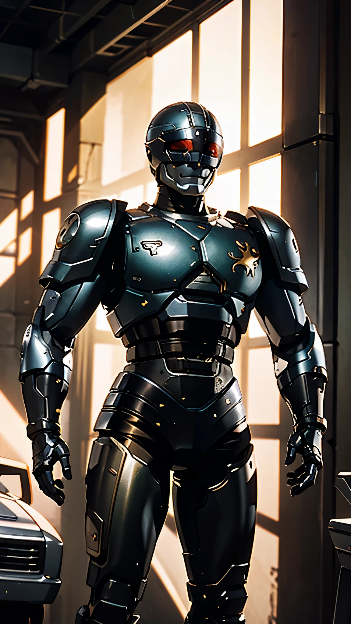 A man wearing a full-face helmet, a fantasy-style biomecha armored combat suit, green eyes, a composite layered chest armor, fully enclosed shoulder guards, matching arm and leg guards, the belt is adorned with dragon claw grasping orbs, primarily black with red accents, the design balances heavy with agility, a high-tech biological armor, concept inspired by dragons,stand on the top of a skyscraper in a futuristic sci-fi city, this character embodies a finely crafted fantasy-surreal style armored hero in anime style, exquisite and mature manga art style, ((male:1.5, element, plasma, energy)), metallic, real texture material, dramatic, high definition, best quality, highres, ultra-detailed, ultra-fine painting, extremely delicate, professional, perfect body proportions, golden ratio, anatomically correct, symmetrical face, extremely detailed eyes and face, high quality eyes, creativity, RAW photo, UHD, 32k, Natural light, cinematic lighting, masterpiece-anatomy-perfect, masterpiece:1.5