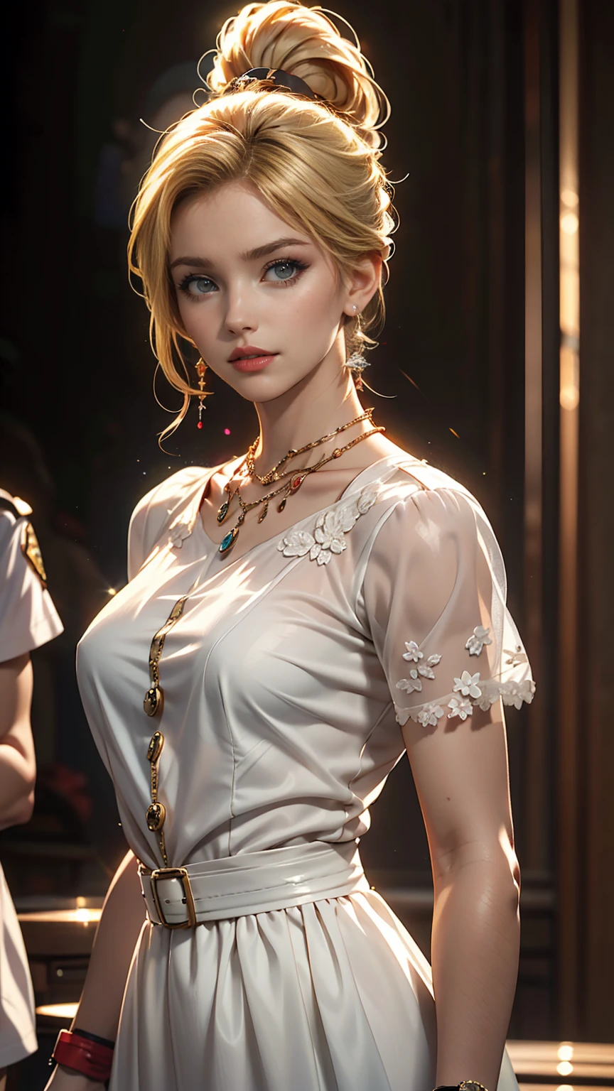 ( Absurd , high quality , Super detailed, Watch your hands )Zodiac sign - Gemini Goddess , Similar to the goodness of Latin , alone . Curious, Skillful, Humorous, Fascinating, Imaginative faces , Sometimes unrealistic, Restless, Nervous, Careless style , mature , Light brown eyes , Long Hair , Light blonde hair , Transparent dress , Lace Lingerie , In the windy sea , whole body , Sexy expression ,