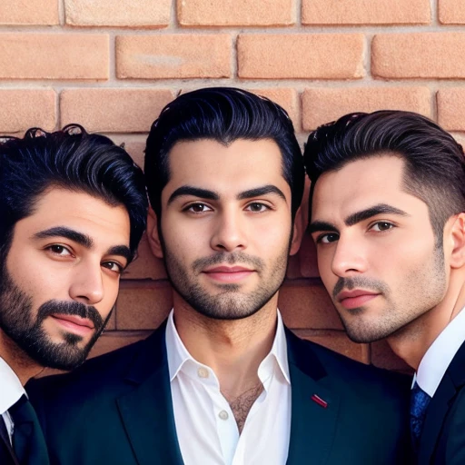 several lebanese mans, focusing on their faces