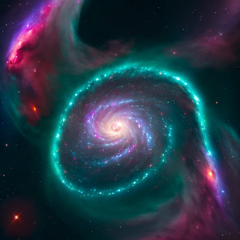 the cosmos, a swirling galaxy of stars and nebulas