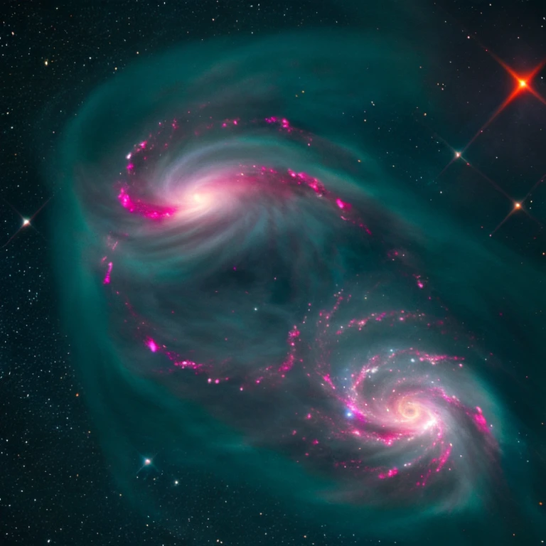 the cosmos, a swirling galaxy of stars and nebulas