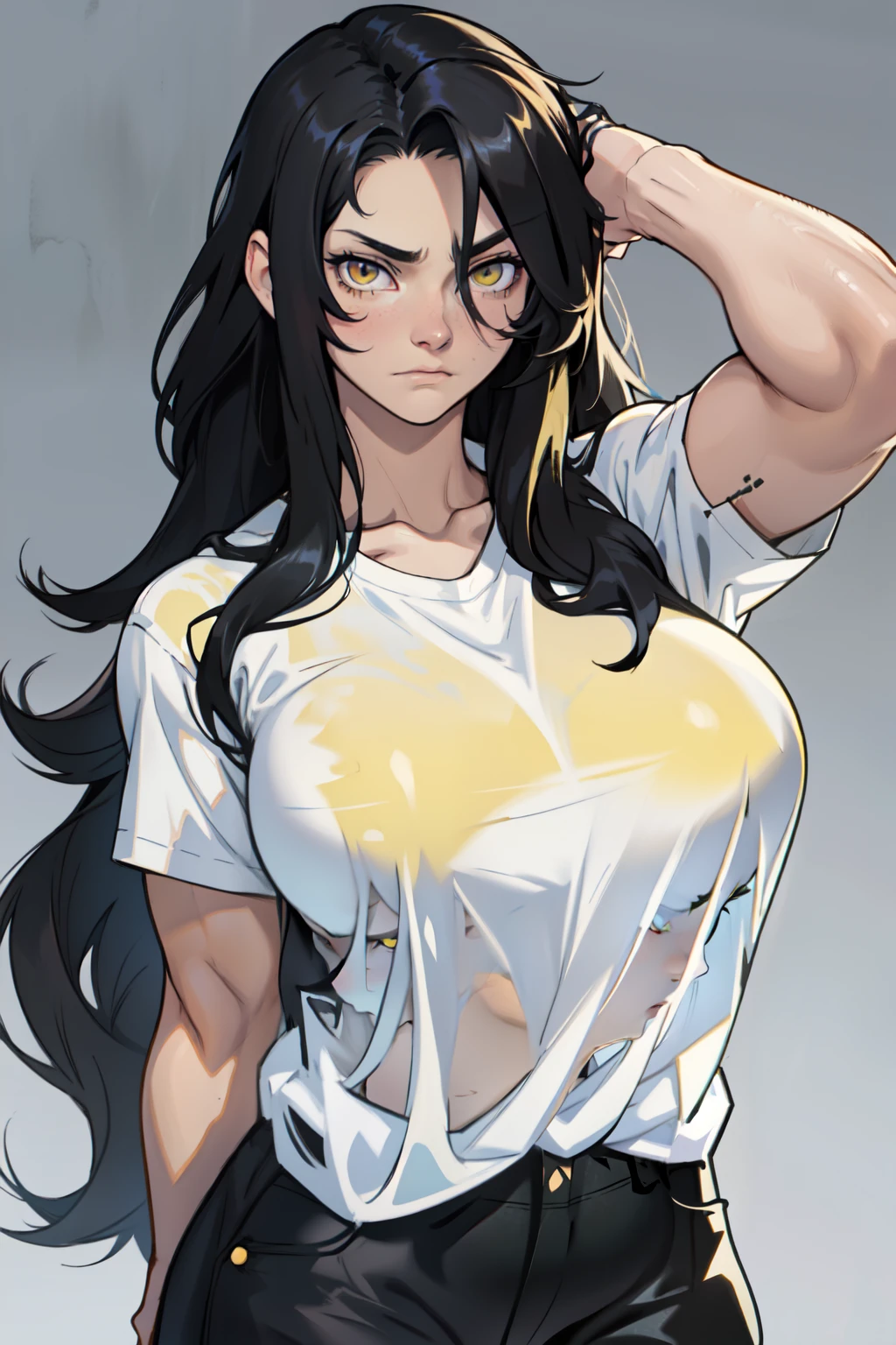 huge muscles girl huge breasts toned body black hair yellow eyes pale skin wavy hair messy hair upset hair between eyes tight shirt expressionless sad straight hair straight hair straight hair straight hair straight hair straight hair straight hair straight hair straight hair straight hair straight hair straight hair straight hair straight hair straight hair straight hair straight hair straight hair straight hair straight hair
