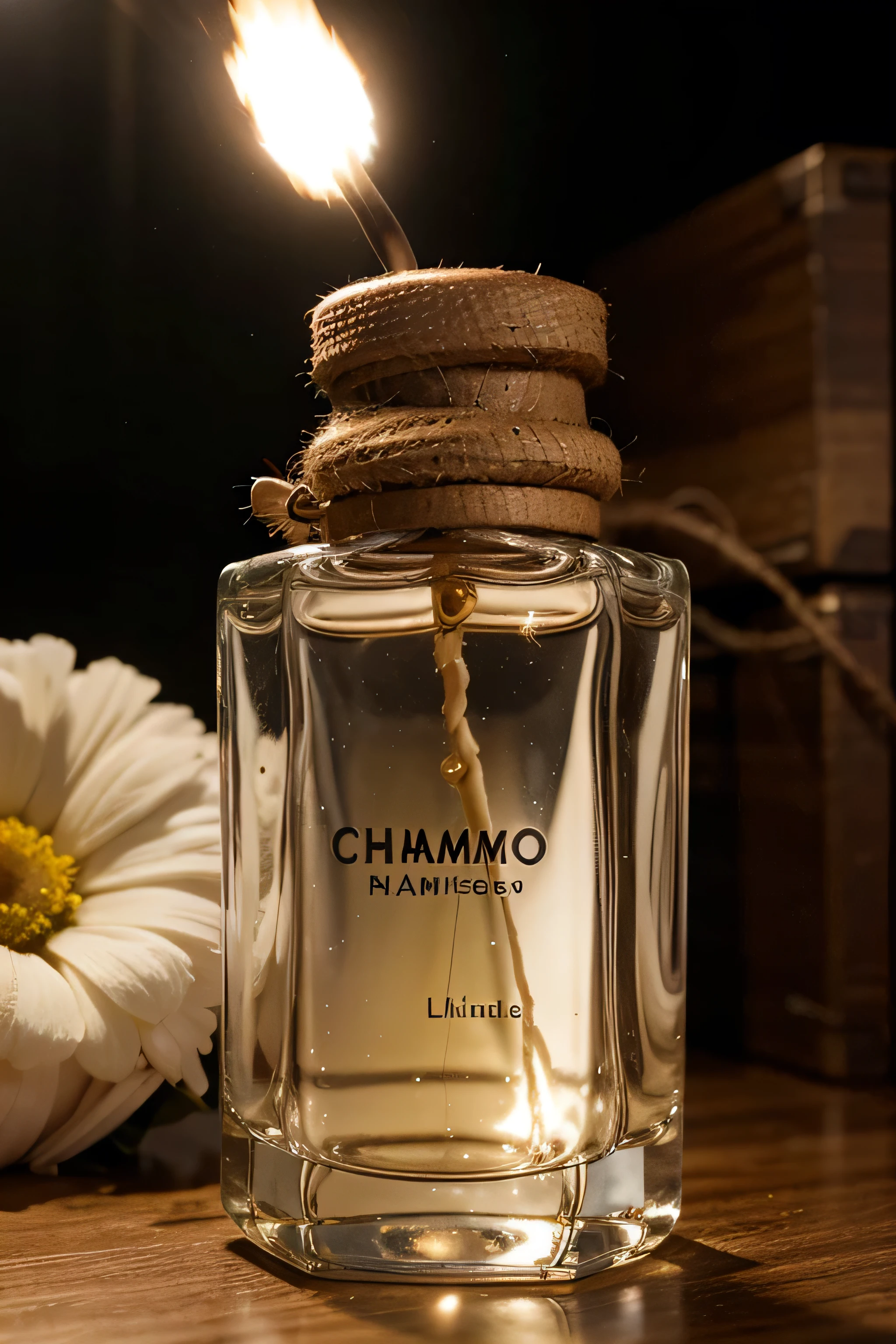 Luxo em frasco
Frasco de perfume com fundo chamativo