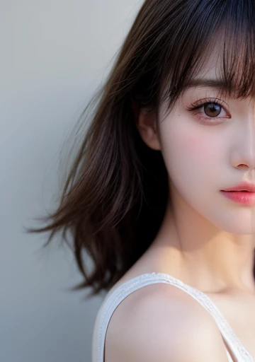 Dressed、(Photorealistic:1.4)、(Surreal:1.4)、(Real stick:1.3)、 (Smoother lighting:1.05)、(映画の照明Improvement of quality:0.9)、32k、 One Girl、19 years old、Realistic lighting、Backlight、Facial Light、Ray Tracing、(Bright light:1.2)、(Improvement of quality:1.4)、 (Highest quality real texture skins)、Beautiful Eyes、Face drawn in detail、 (tired, Sleepy and satisfied:0.0)、Close-up face、T-Shirts、 (Enhance your body line:1.1)、Glowing Skin、actress、Korean Idol、 Idol、Burning idol pose