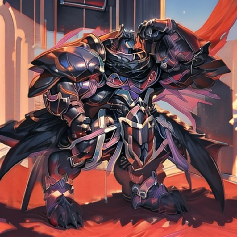 (masterpiece, best quality, detailed:1.2) detailed full body, a knight's mechanical armor, glowing wide and heavy armor, wears full body armor. massive muscles, huge pecs, chiseled abs, huge pectorals, exaggeratedly huge muscles. wearing a cloak. unusually developed muscular body big muscle, pecs, triceps, traps, waist narrow, unusually developed muscular body, Dark knight,
BlackKnight_fe, The claws are sharp,
Sharp teeth, gigantic muscles