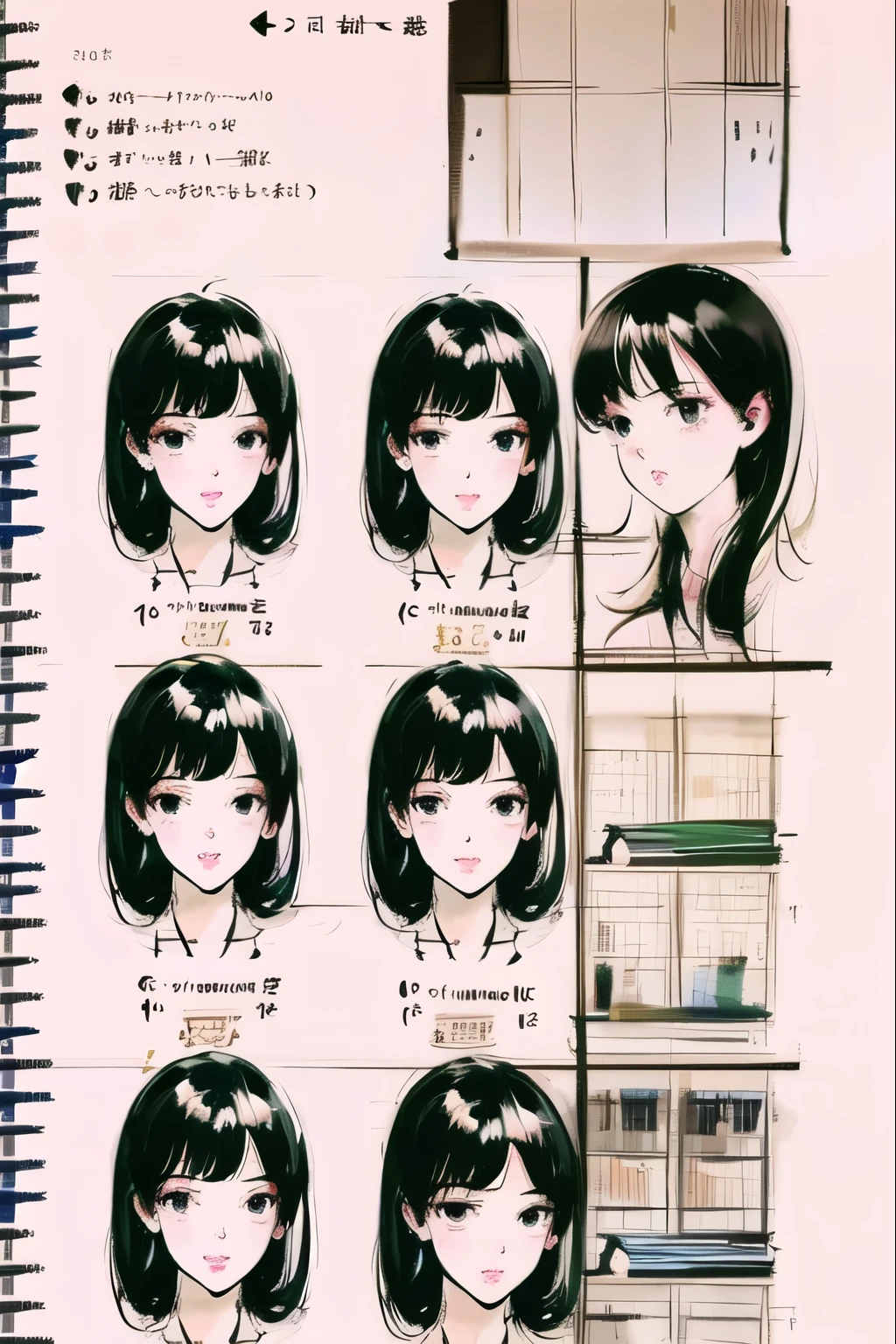 beautiful, alone, 最high quality, High resolution,masterpiece, high quality, One girl, sketch, drawing, pencil speed drawing works, ((user manual, sketch:1.5)),