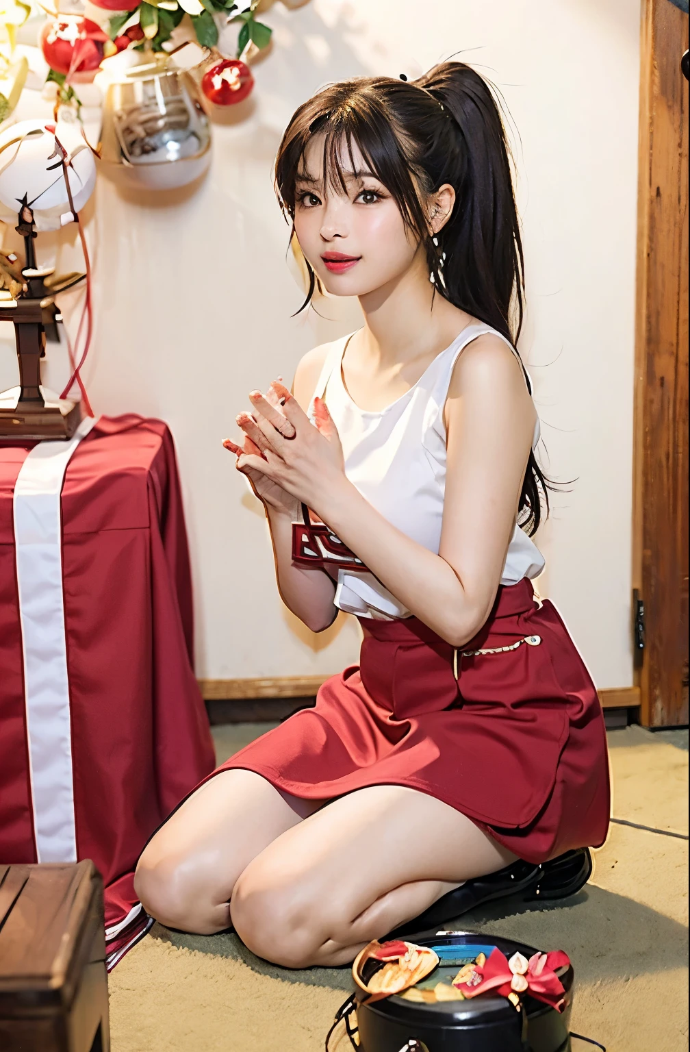 Actual Photos、Highest imYear quality、Realistic、Beautiful woman、No sleeve、Beautiful thighs、美しいWhite panties、Beautiful Face、本当の私は何Yearも、Federal Army Uniform Miniskirt、ponytail、Yuriko Yoshitaka、16 year old Japanese female、Zuo々Ki Nozomi:1.4、pretty girl、White pantiesが見える、1６Year、（White panties:1.3）、Ultra mini skirt、Beautiful thighs、White panties、ピンクのミニスカートがめくれてWhite pantiesが見えてる