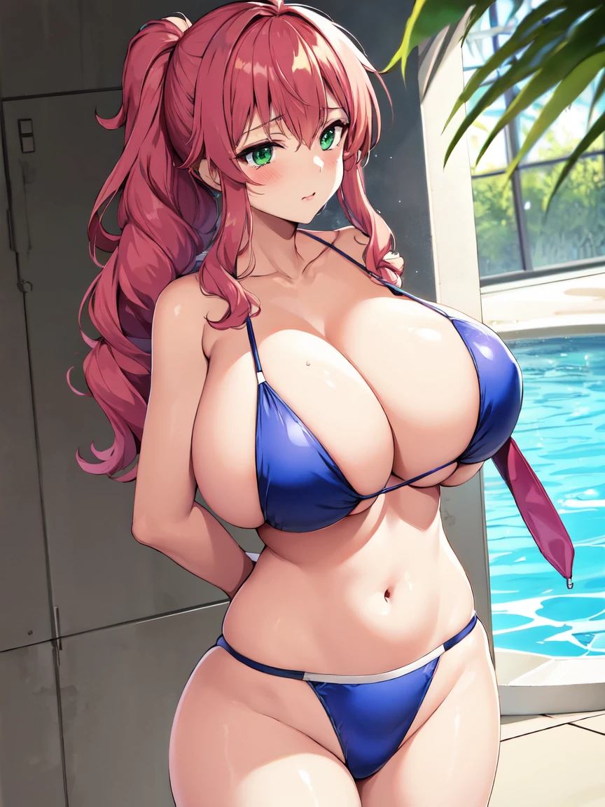 masterpiece,top-quality,feldt grace,heroine of gundam 00,1girl,solo,pink hair,ponytail,wavy hair,outside splash hair,green eyes,beauty,very huge breasts,narrow waist,bust size is 120cm over,crying,sexy,soaked,seductive anime girl, oppai, biomechanical oppai,oppai proportions,Both hands are tied behind their backs and restrained,show oppai,put both hands behind her back,too much exposure swimsuit,micro bikini,swimsuit only,too much exposure swimsuit,micro bikini,swimsuit only,bust size is 120cm over,bust size is 120cm over,too much exposure swimsuit,micro bikini,swimsuit only,Both hands are tied behind their backs and restrained,show oppai,put both hands behind her back,show oppai,put both hands behind her backvery huge breasts,very huge breasts,bust size is 120cm over,too much exposure swimsuit,micro bikini,swimsuit only,Both hands are tied behind their backs and restrained,show oppai,very huge breasts,bust size is 120cm over,too much exposure swimsuit,micro bikini,swimsuit only,Both hands are tied behind their backs and restrained,show oppai,very huge breasts,where water collects,let your hair down,let your hair down,very huge breasts,bust size is 120cm over,too much exposure swimsuit,micro bikini,swimsuit only,Both hands are tied behind their backs and restrained,show oppai,very huge breasts,bust size is 120cm over,too much exposure swimsuit,micro bikini,swimsuit only,Both hands are tied behind their backs and restrained,show oppai