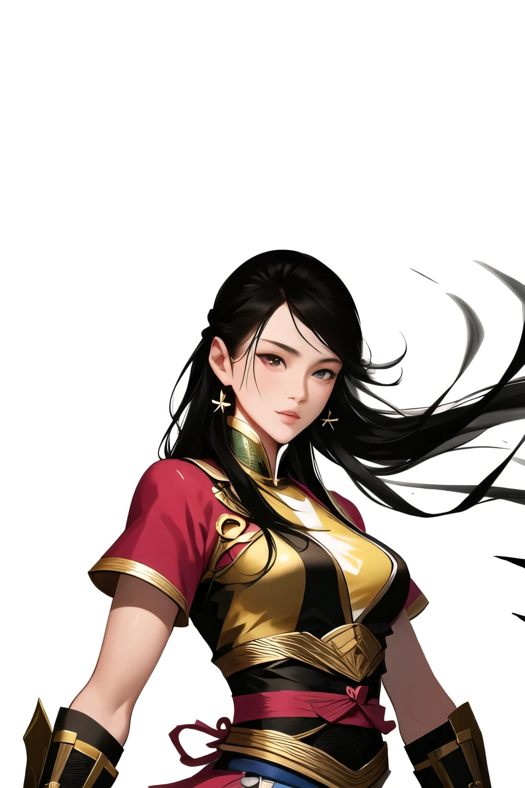(masterpiece, best quality:1.2), ink Wuxia, solo,upper body,long hair,lips