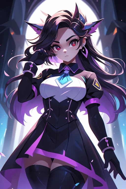 A cena se desenrola com uma garota de , enveloped in a gothic aura, subindo majestosamente diante do espectador. ((Seu cabelo escuro, Corte em estilo Bob)), frames your pale face, while his dark brown eyes glow with an enigmatic intensity. She is dressed in a ((uniforme de empregada):1.3), uma escolha que amplifica sua figura esbelta e sombria, highlighting its unique presence. Their posture is firm, conveying an unwavering determination, as if defying fate itself. ((completo_corpo):1.5) Soft light highlights the details of your appearance, revelando cada sombra e contorno. Every line of her uniform is clear, cada dobra capturada com detalhes ultra-realistas. She is positioned in full corpo, anime style that adds a layer of artistic expression to your image. Every feature of your face is precisely outlined, conveying subtle and complex emotions that invite the viewer to delve deeper into your story. Advanced Unreal Engine 5 technology brings the scene to life, providing an incomparable feeling of immersion. Each texture is rich in detail, cada sombra e reflexo contribuindo para a atmosfera envolvente. The visual quality is unparalleled, with 16K resolution that elevates the experience to new levels of realism. Each pixel is charged with intensity, capturing the essence of young goth in all her dark glory. Her dynamic, confident pose conveys a sense of power and mystery, enquanto ela olha para o espectador com um olhar penetrante. Your hands are perfectly rendered, his fingers delicately sculpted in a representation of impeccable technical skill. She is a digital masterpiece, a fusion of beauty and darkness that captivates and fascinates. In this masterful representation, the 16-year-old goth girl stands out as a symbol of individuality and authenticity. Her presence fills the screen with captivating energy, inviting the viewer to lose themselves in its world of mystery and intrigue.
