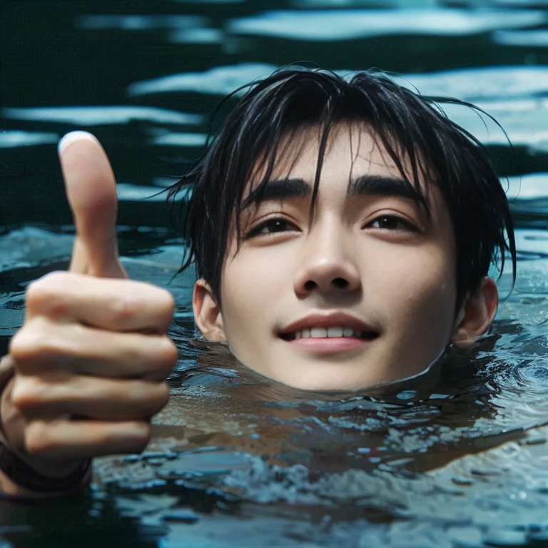 (Best Quality:1.2), (high resolution:1.2), (beautiful face and eye:1.5), (sharpest focus:1.2), (Ultra-realistic Photo:1.2), (Ultra-precise Photo:1.2), (Depth of field:1.2), (8k high resolution:1.2). (perfect anatomy:1.2),
(nice hands:1.5), (perfect hands:1.5), (One drowning Chinese man:1.2), (Very young and beautiful Chinese man:1.0), (Smiling thumbs up in a state of resignation:1.2), (Looking up angle:1.2),
(Chinese warrior in very light clothing, beaten up:1.0), (Majestic Chinese river:1.0), (Cynical smile:1.0), (Giant battleship:1.0), (Mars shining reddish-red in the night sky:1.2),