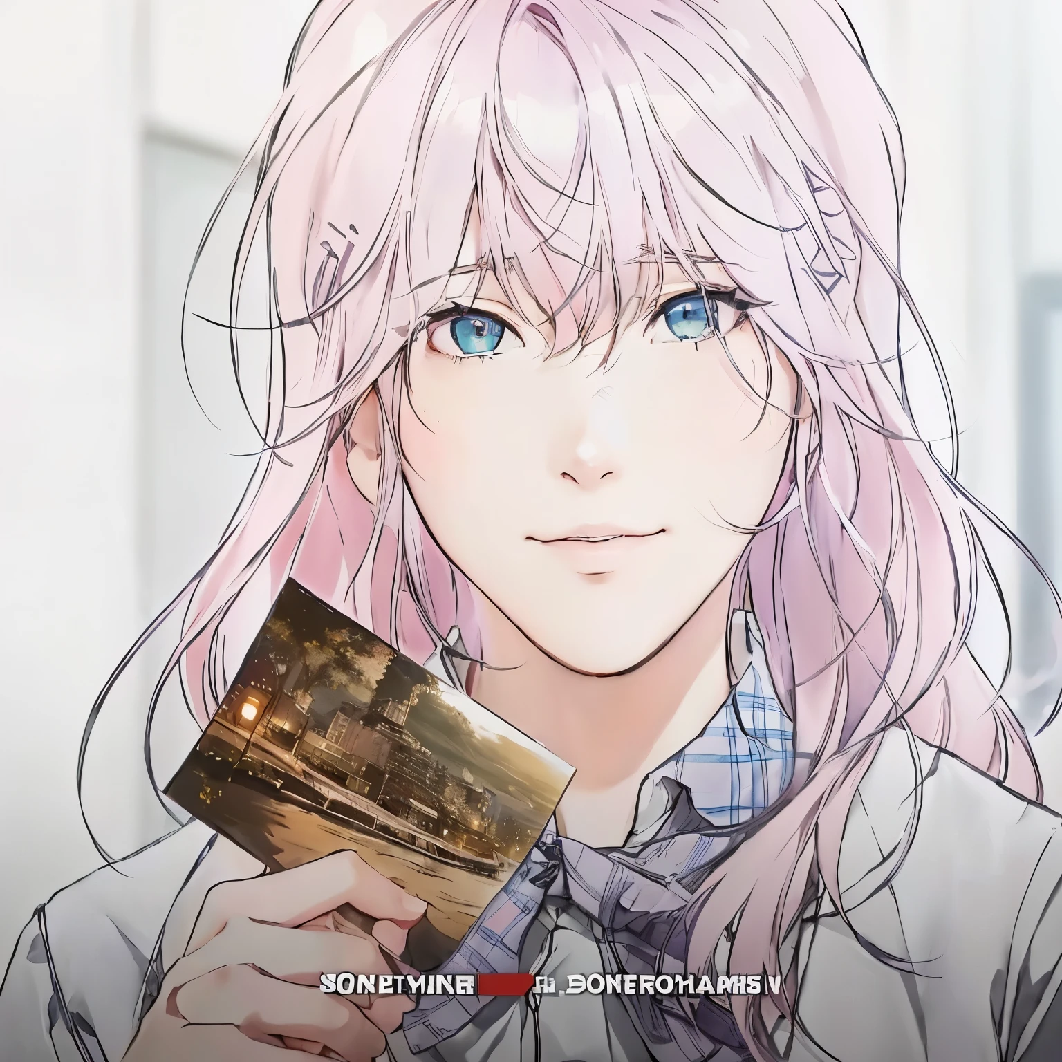 anime girl with pink hair holding a picture of a city, from girls frontline, anime still film anime shikishi, fine details. girls frontline, today's featured anime still, violet evergarden, screenshot from the anime film, sakimi chan, haruno sakura, girls frontline cg, koyoharu gotouge, screenshot from guro anime