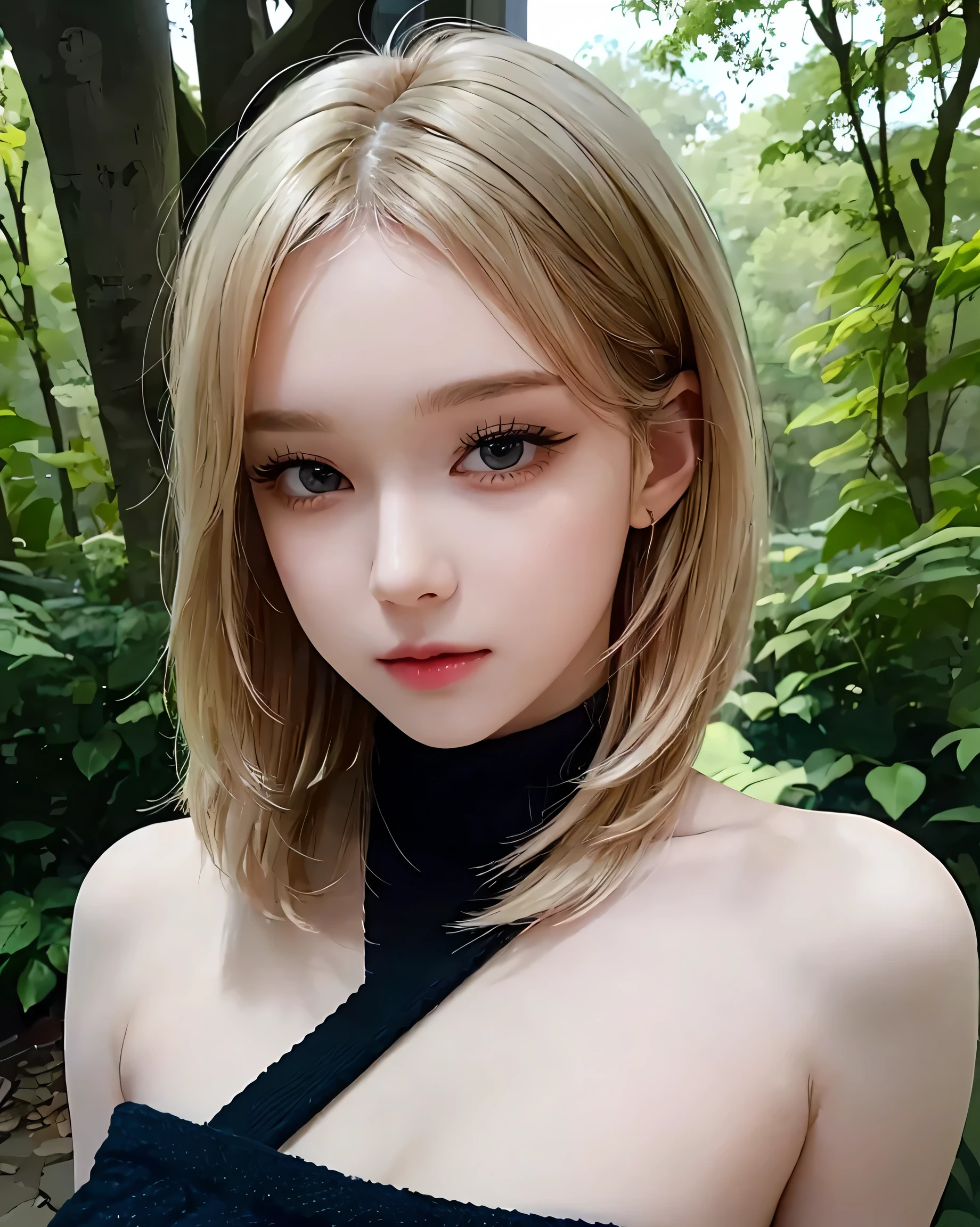 (masterpiece:1.4),(highest quality:1.4),(High resolution:1.4),Confused,intricate detaileds,(highly detaileded skin:1.2), Unity 8K, Gorgeous young woman posing for an autumn photoshoot, Photorealism, (Gorgeous face:1.4),(detaileded eyes:1.4), dark eye Compensate, Compensate, Surreal, Posing in a forest of autumn leaves, Long curly hair cascading down her back, Slender curvaceous body, Wide Hips, Messy blonde hair with auburn highlights, high waisted black leggings, Ankle boots, Fluffy knitted hat, Loose cropped turtleneck sweater , Dark and shadowy, addition_detailed,